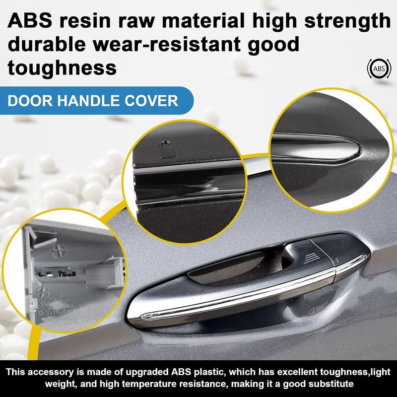 Goholy Car Exterior Door Handle Key Hole Trim Cover CapCompatible with Ford Fusion 2013 2014 2015 2016 2017 2018 2019 2020 DS7Z 54218A15-DC Door Handle Accessories Lock Cap Black with Electroplating - Image 3